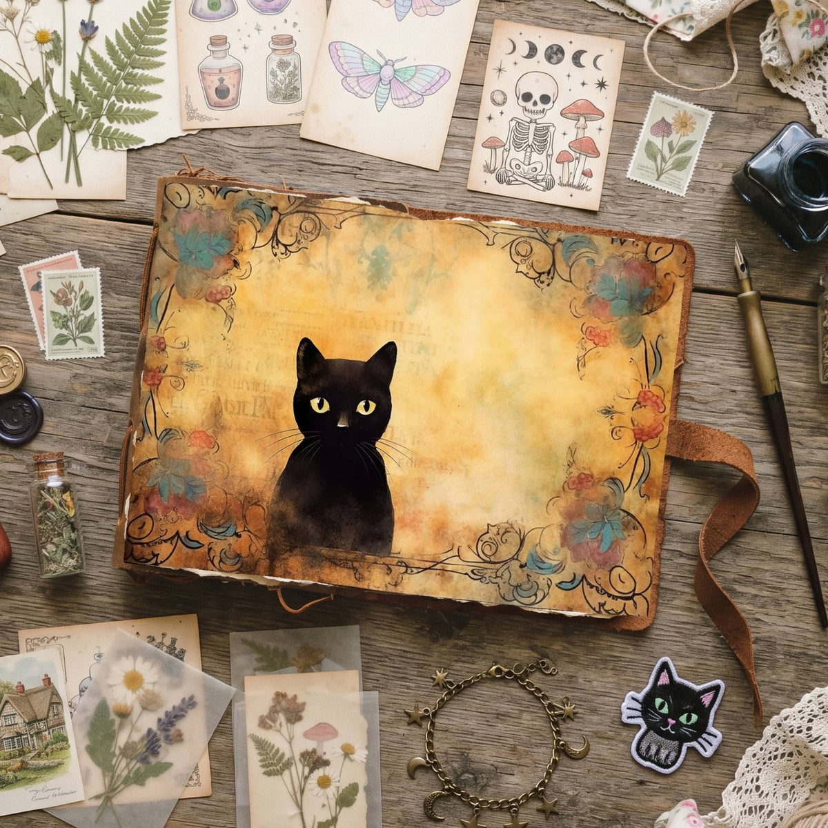 Black Cats Digital Papers