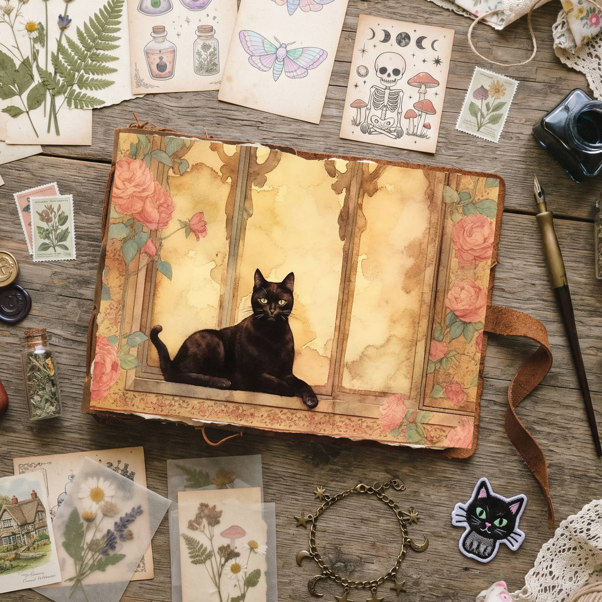Black Cats Digital Papers