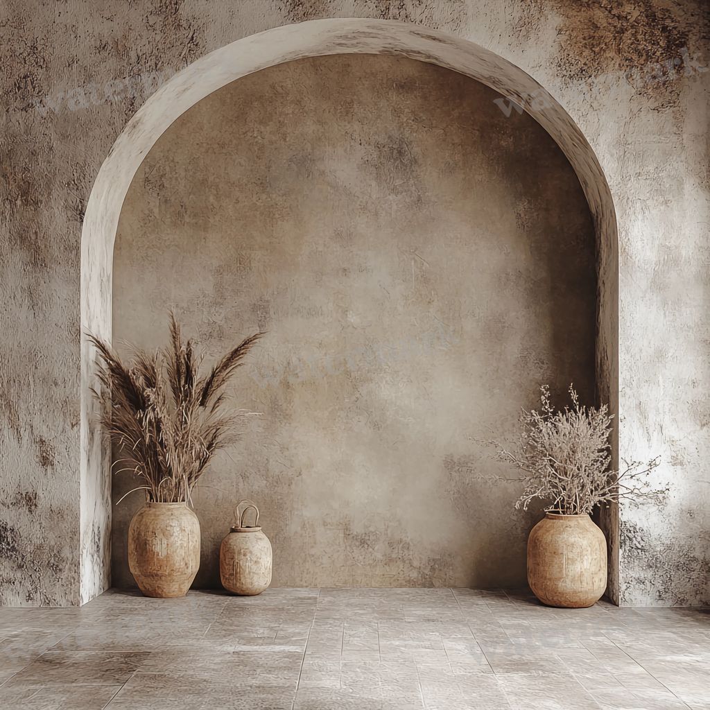Boho Arches digital photo backdrop for photo editing, preview 5
