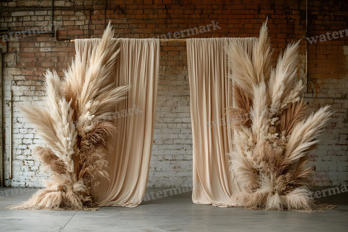 Boho Pampaarch Backdrop Images