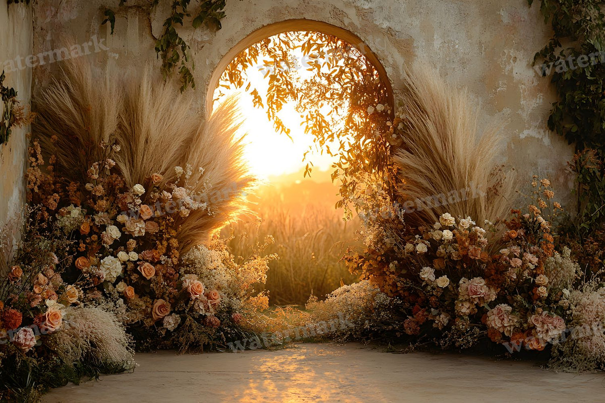 Boho Sunset Arch Backdrop Images