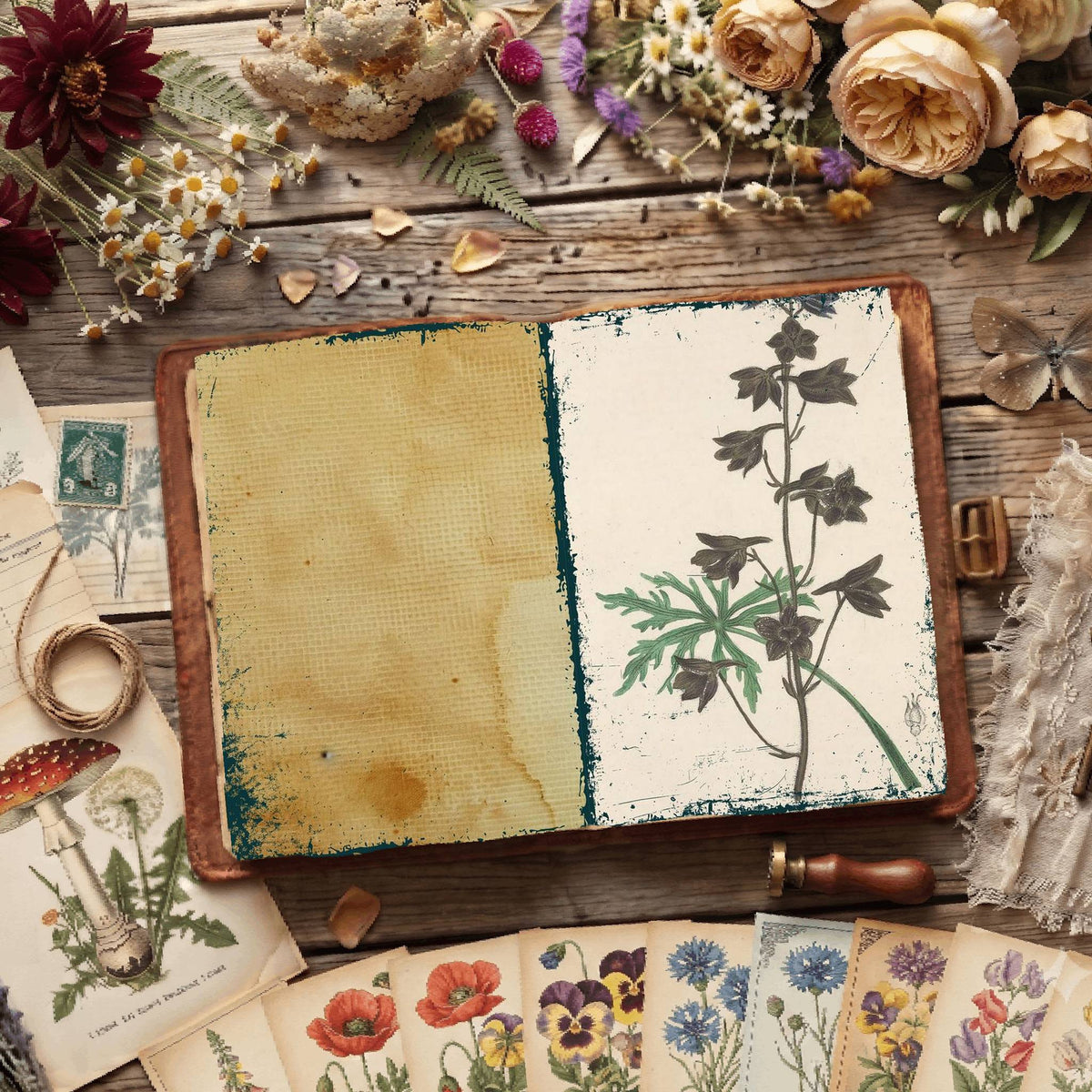 Botanical Illustrations Digital Papers