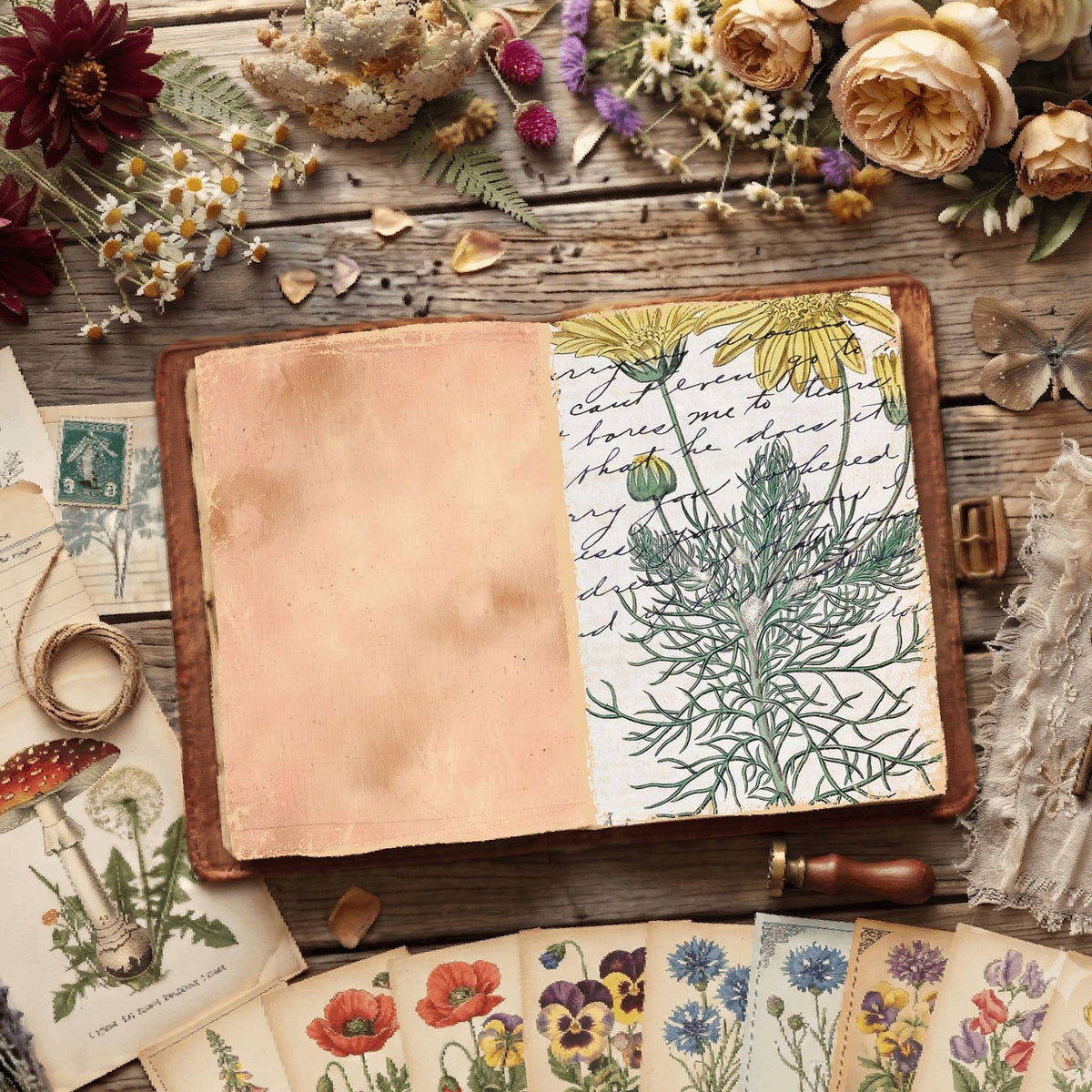Botanical Illustrations Digital Papers