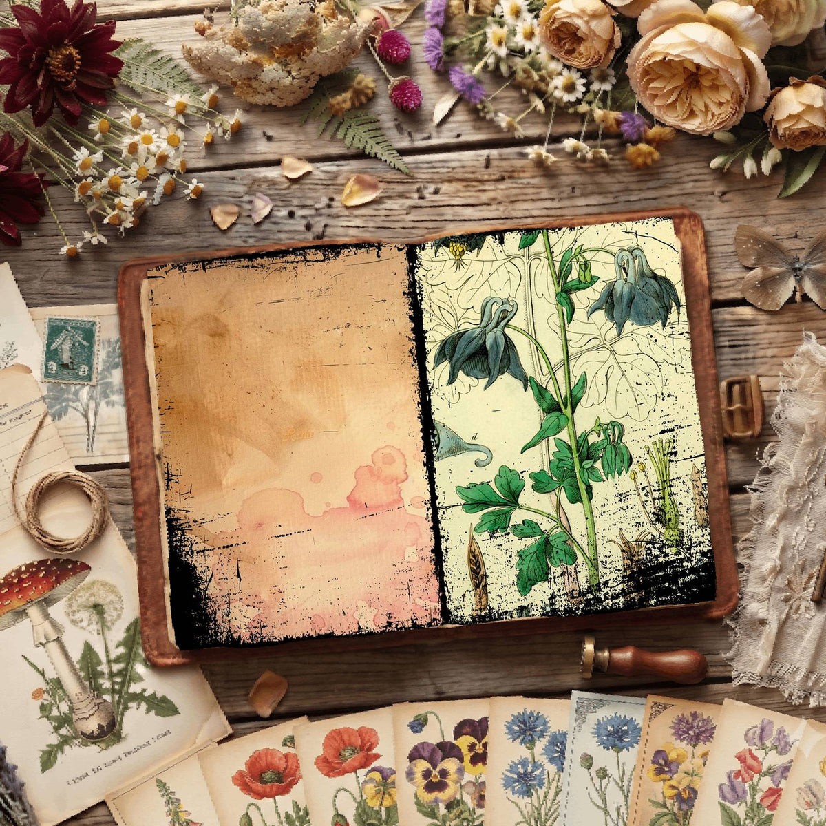 Botanical Illustrations Digital Papers