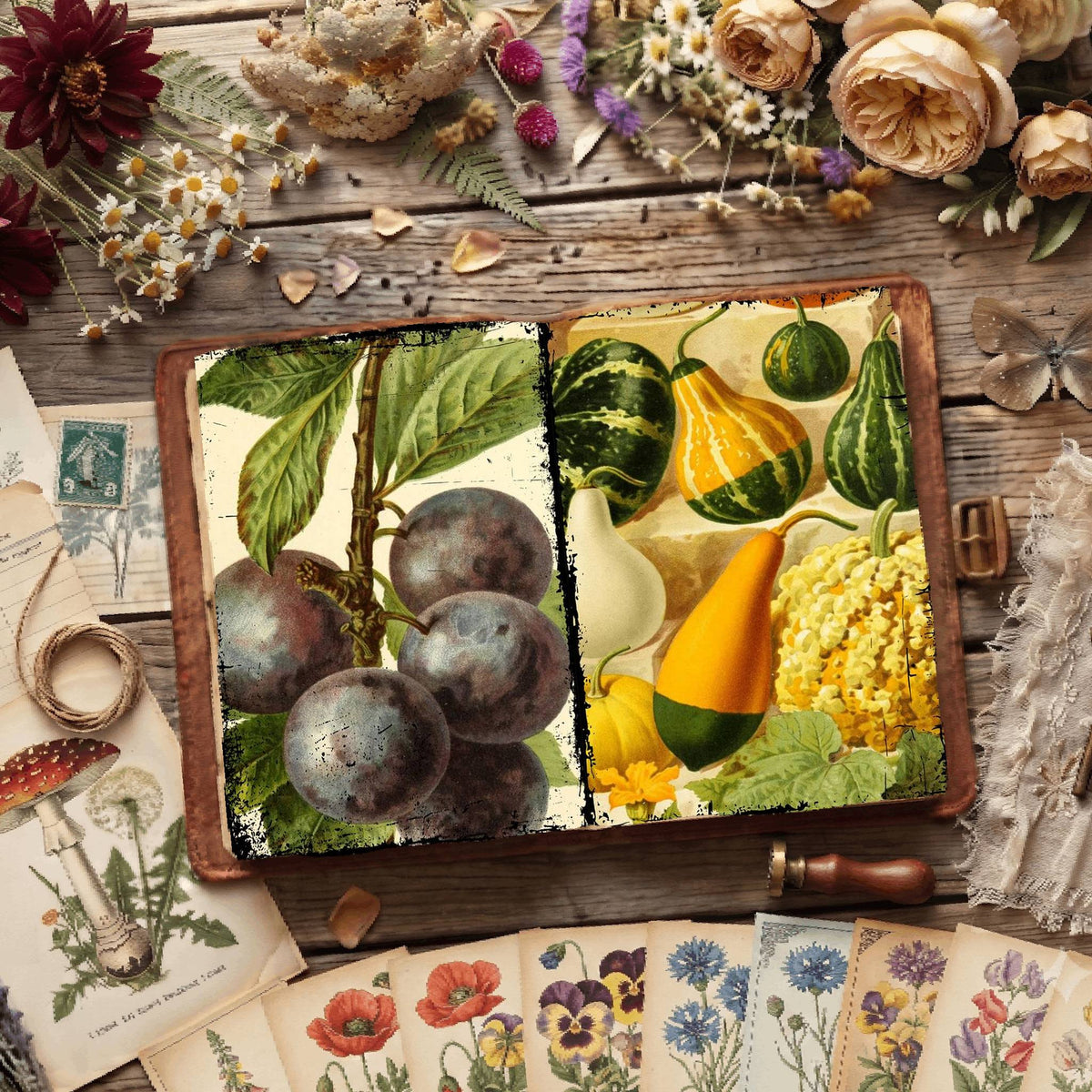 Botanical Illustrations Digital Papers