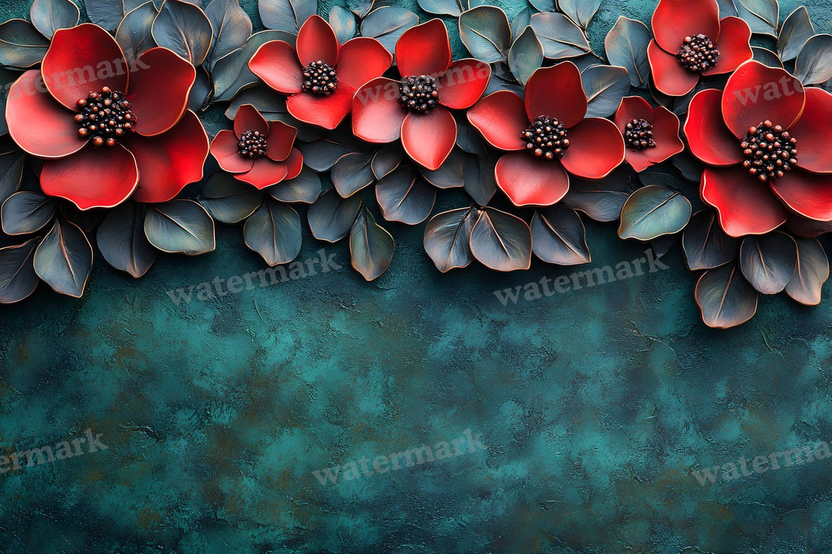 Burgundy Rose Arrangement Backdrop Images