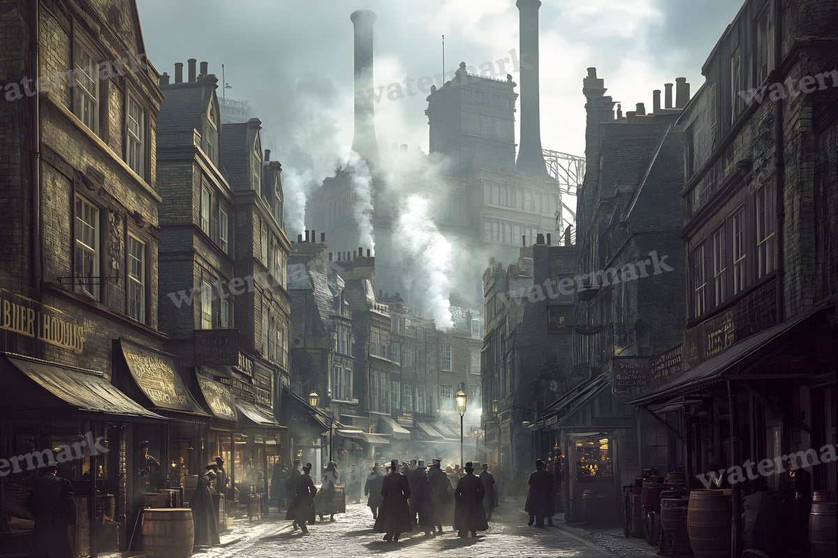 Bustling Dickensstreets Backdrop Images