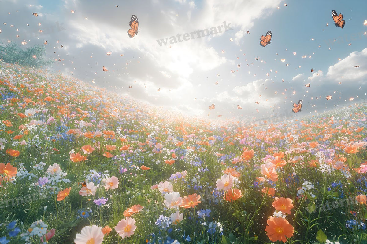 Butterfly Meadow Backdrop Images