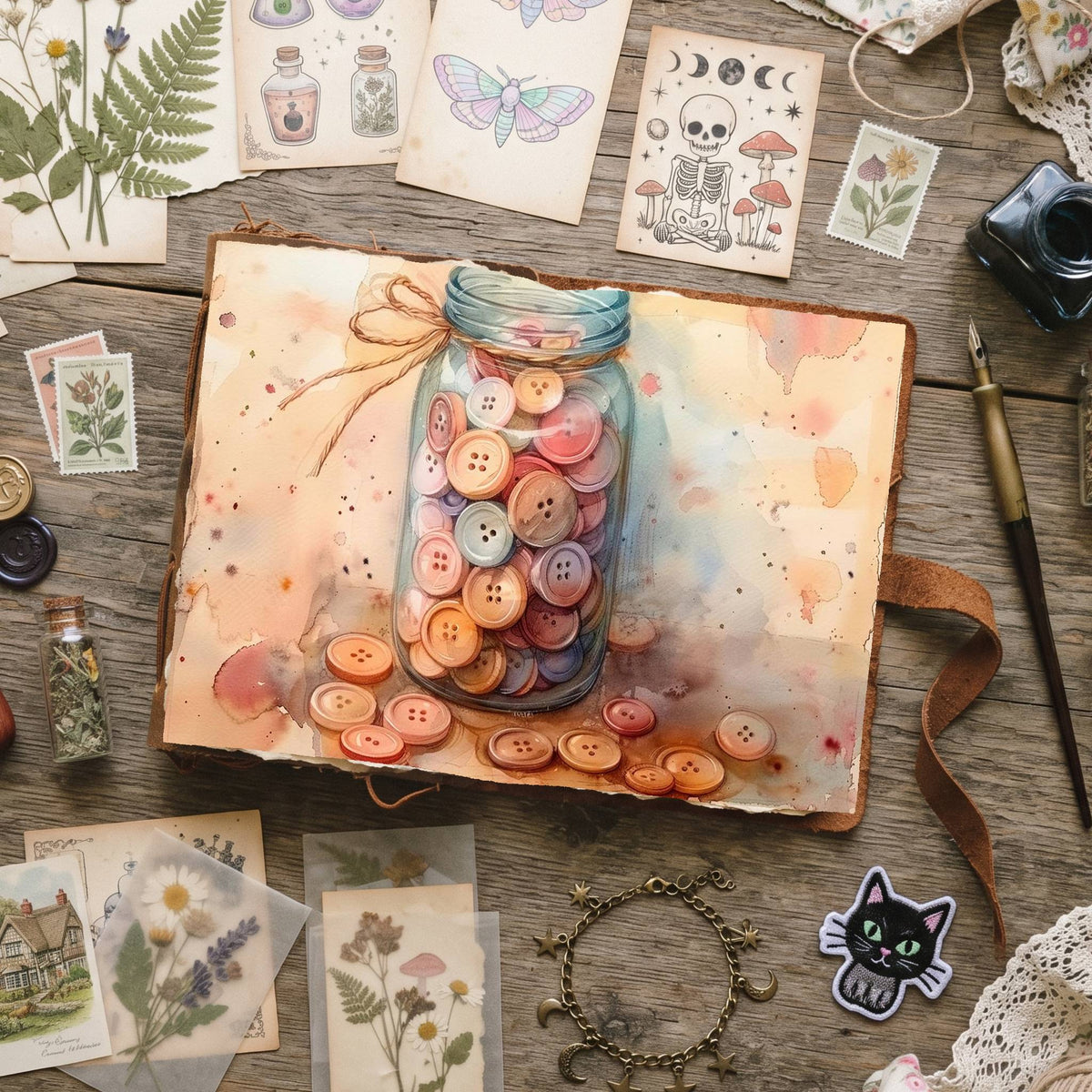 Button Jar Digital Papers