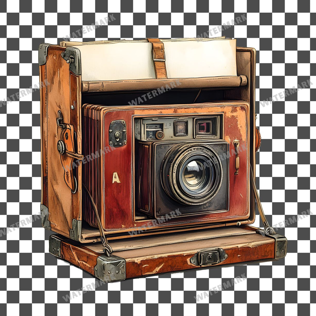 Camera Vintage Style Clipart Pngs
