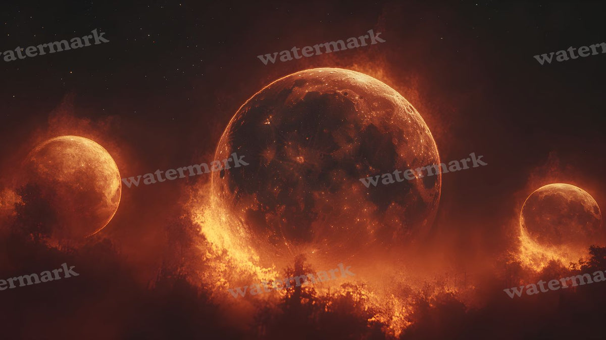 Celestial Moons Backdrop Images