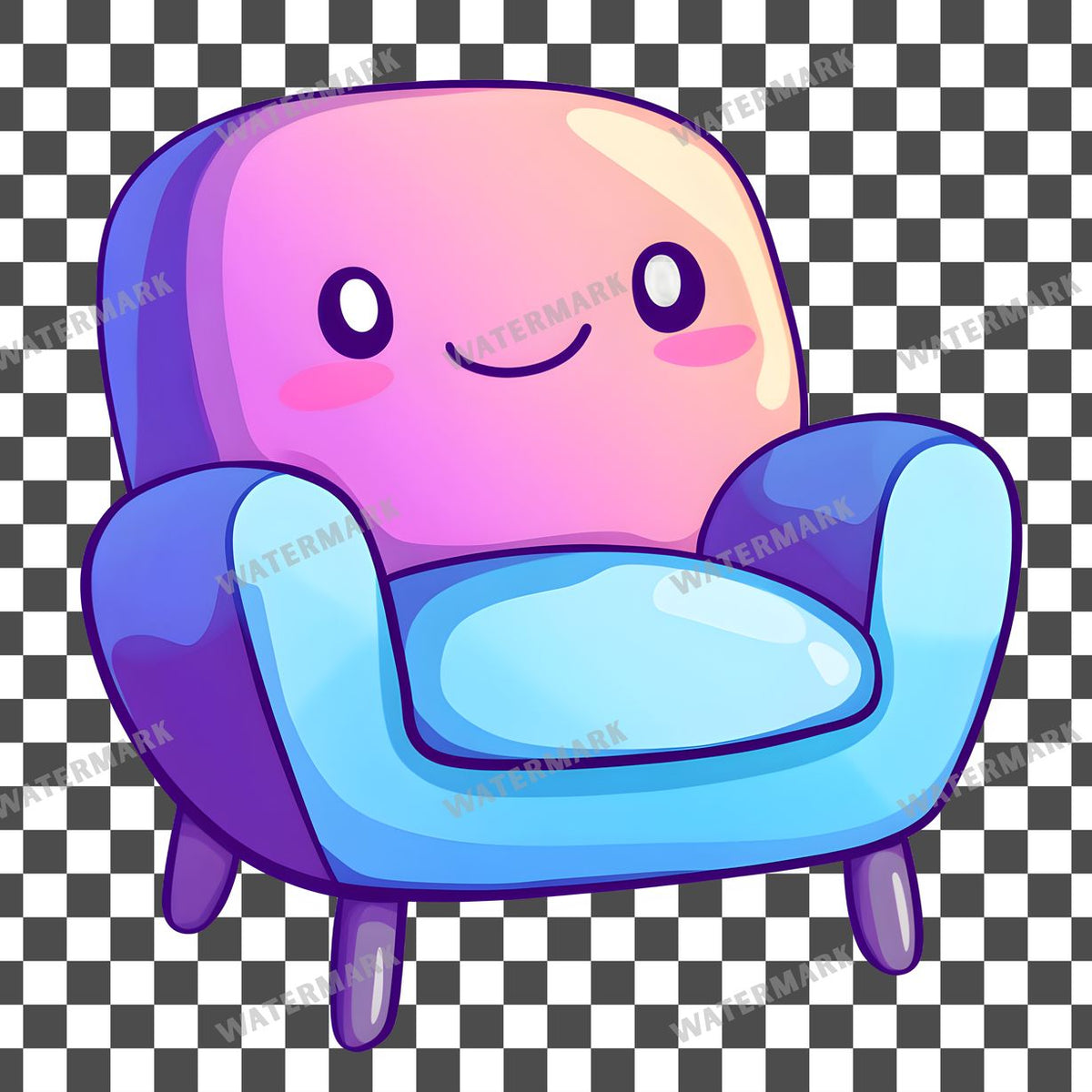 Chair Kawaii Style Clipart Pngs