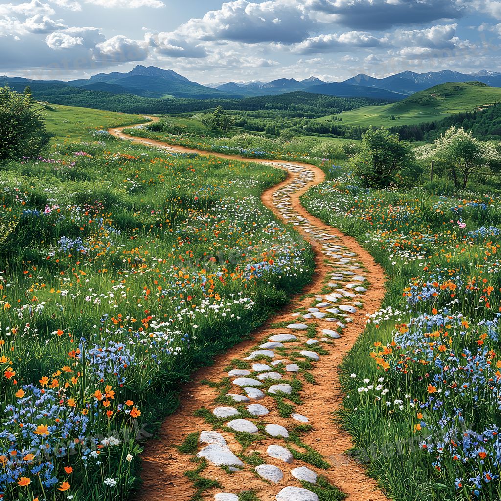 Charming Country Trail Backdrop Images
