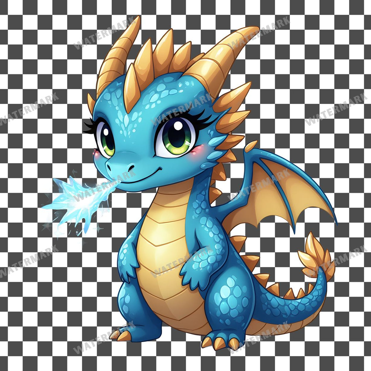 Chibi Frost Dragon Clipart Pngs