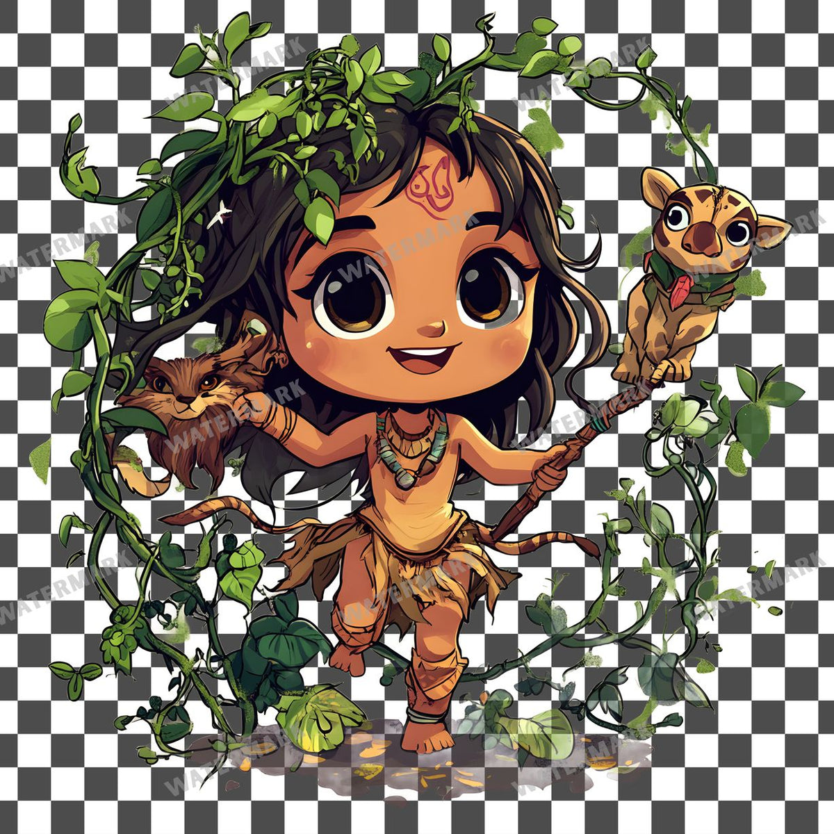 Chibi Jungle Clipart Pngs