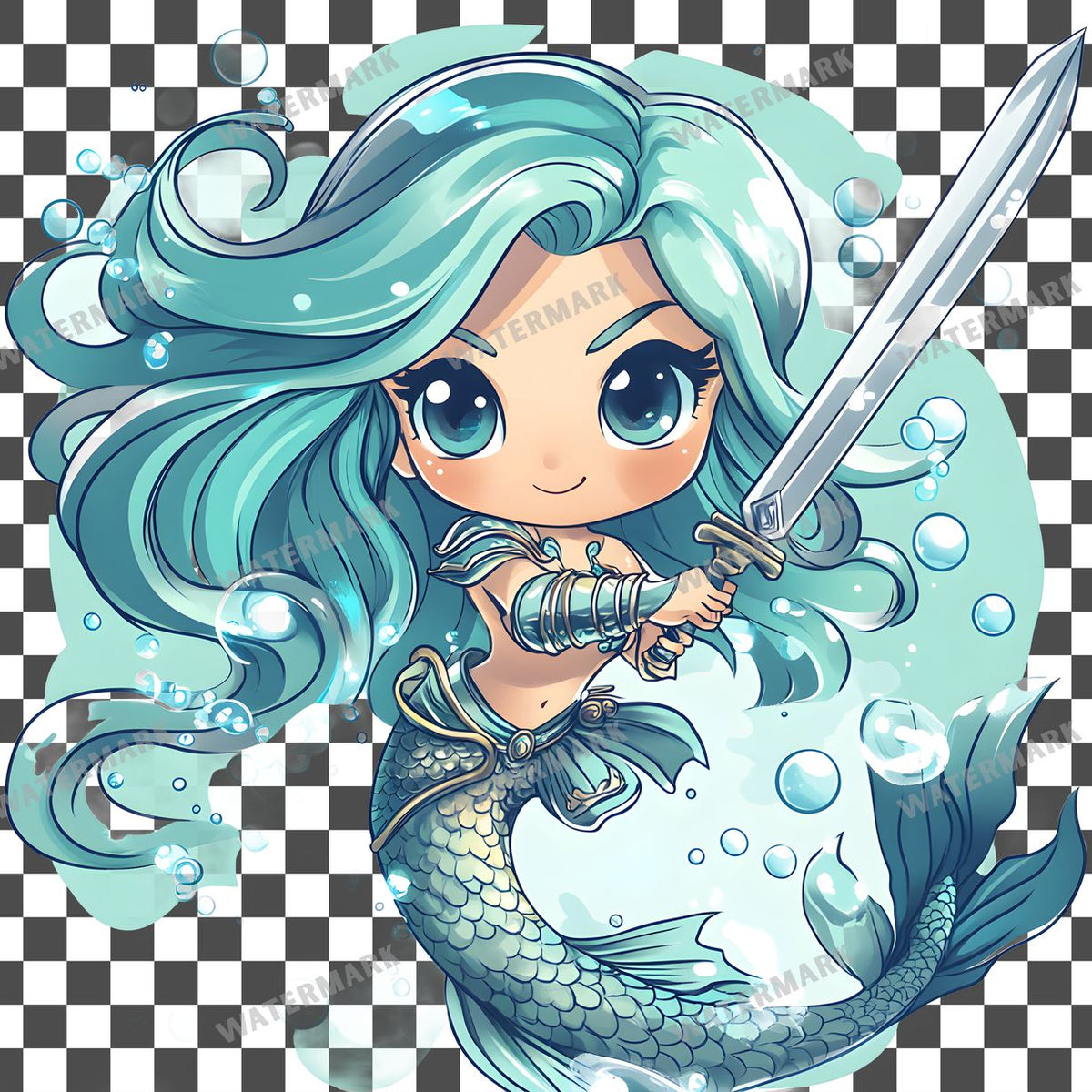 Chibi Mermaid Clipart Pngs