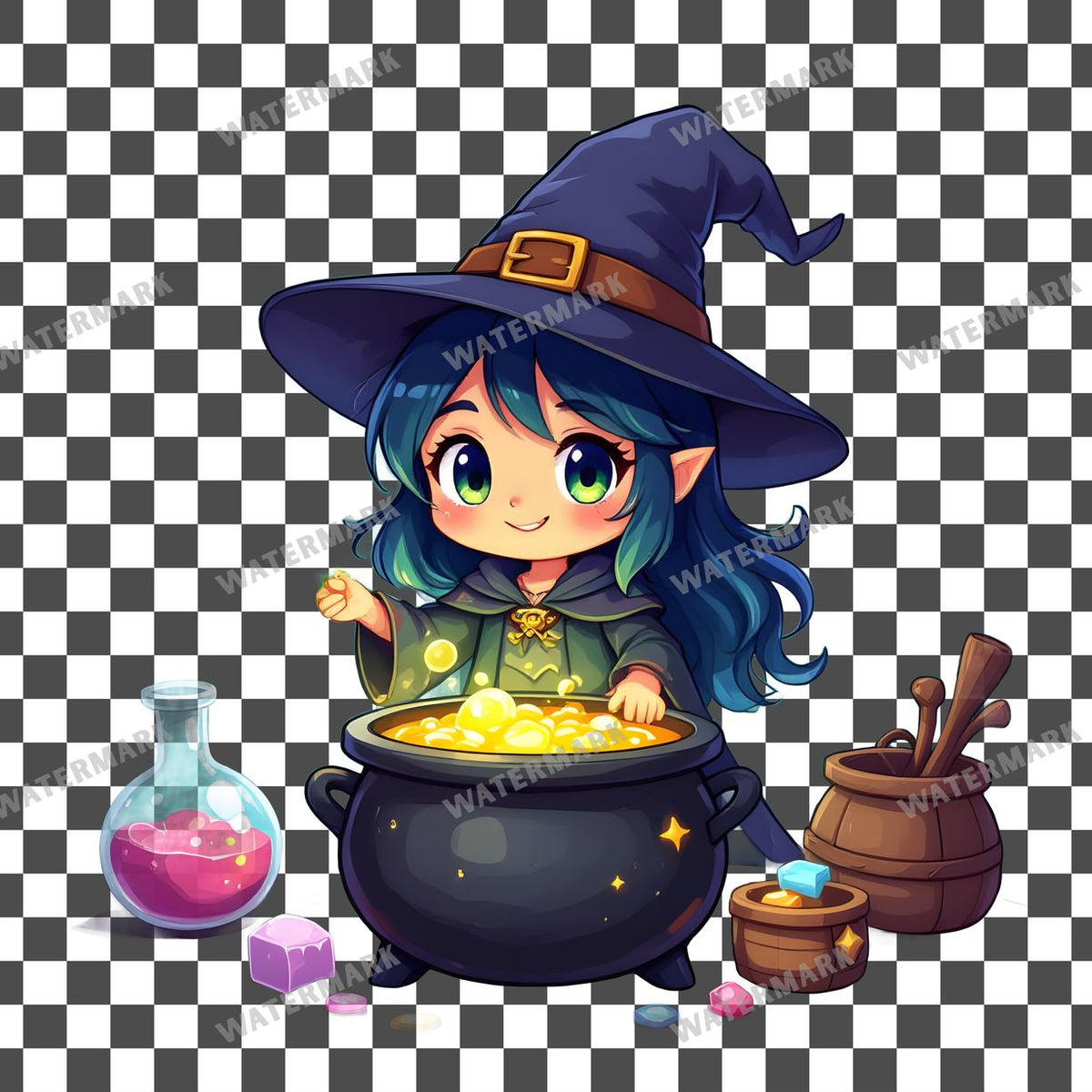 Chibi Potion Master Clipart Pngs
