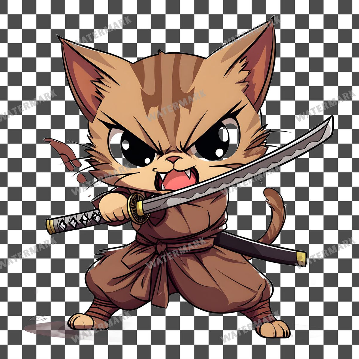 Chibi Samurai Clipart Pngs