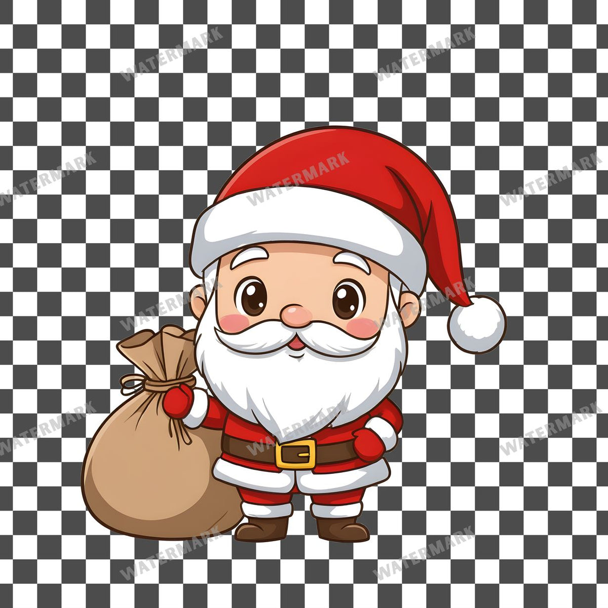 Chibi Santa Claus Clipart Pngs