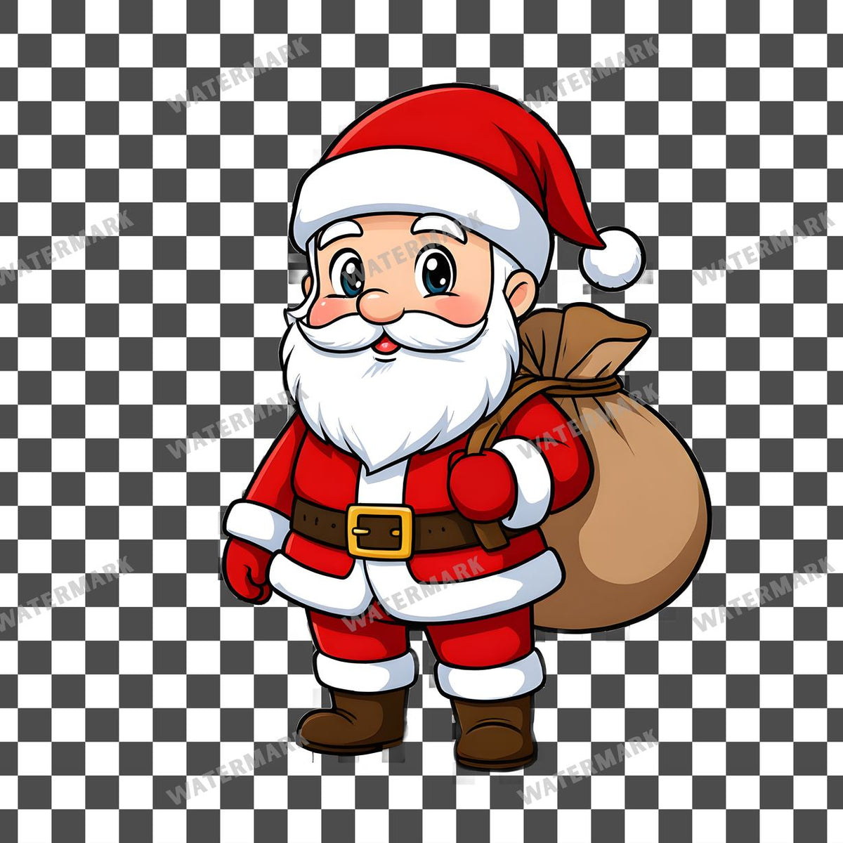Chibi Santa Claus Clipart Pngs