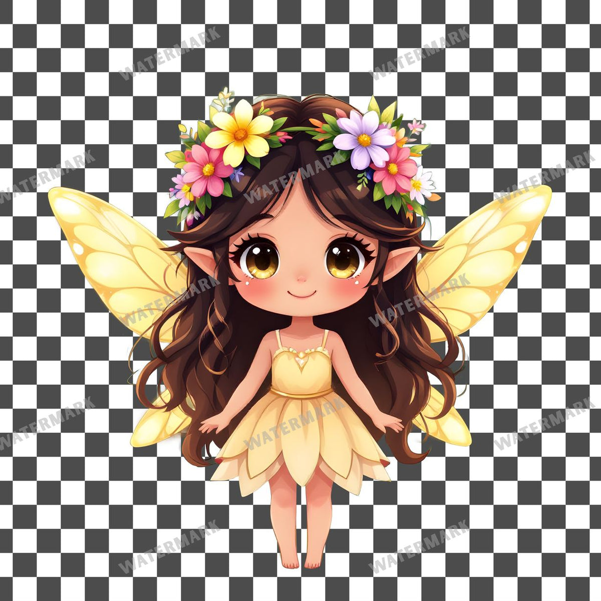 Chibi Summer Fairy Clipart Pngs