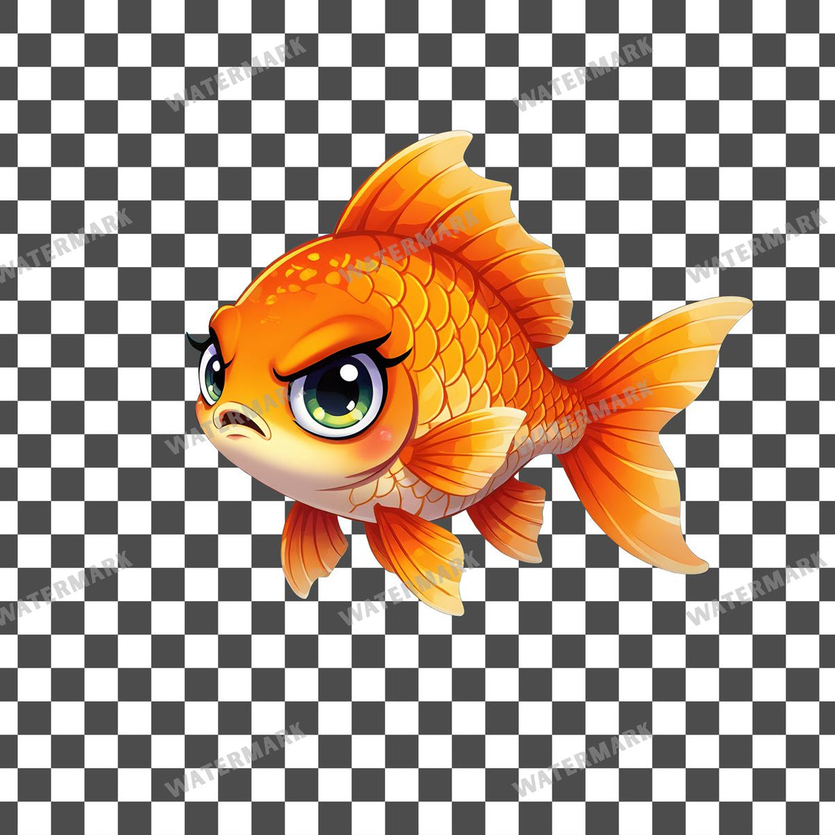 Chibi Zombie Goldfish Clipart Pngs