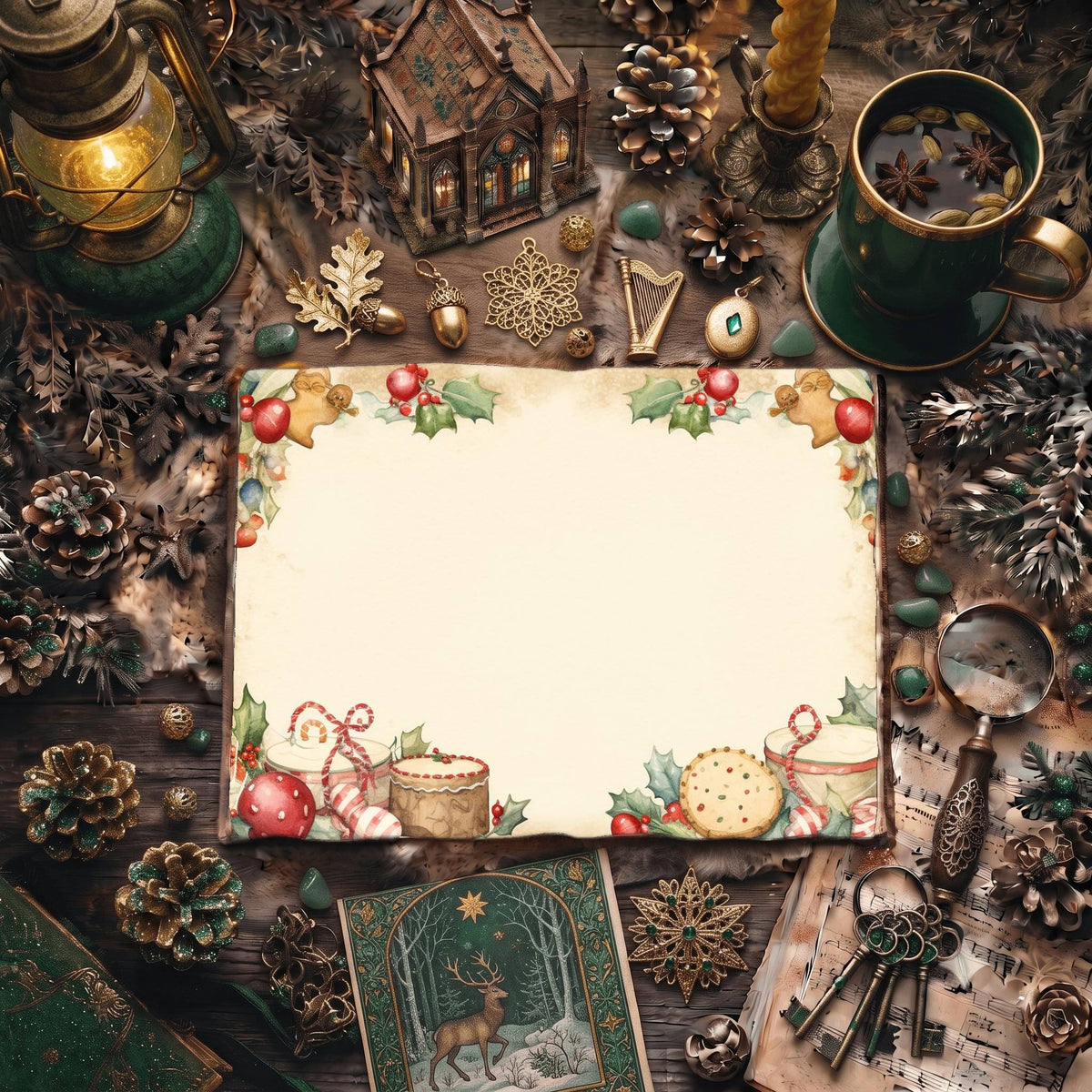 Christmas Desserts Digital Papers