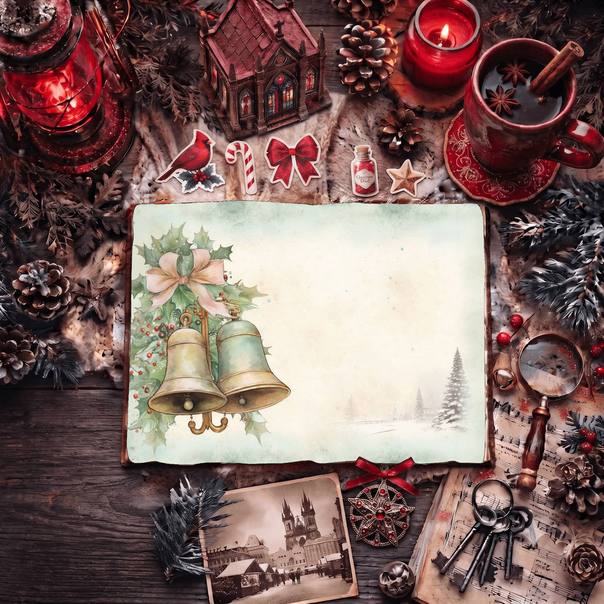 Christmas Jingle Bells Digital Papers