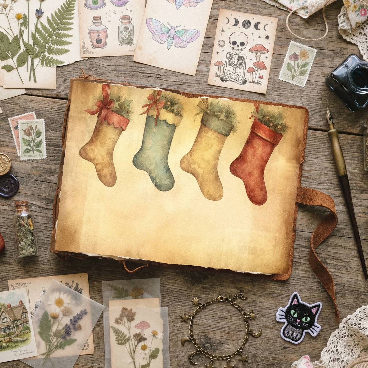 Christmas Stockings Digital Papers