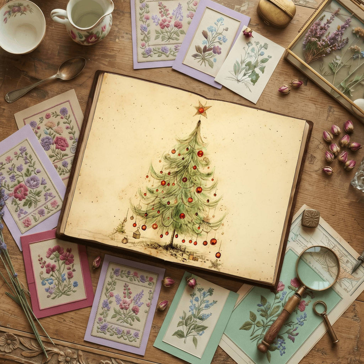 Christmas Trees Digital Papers