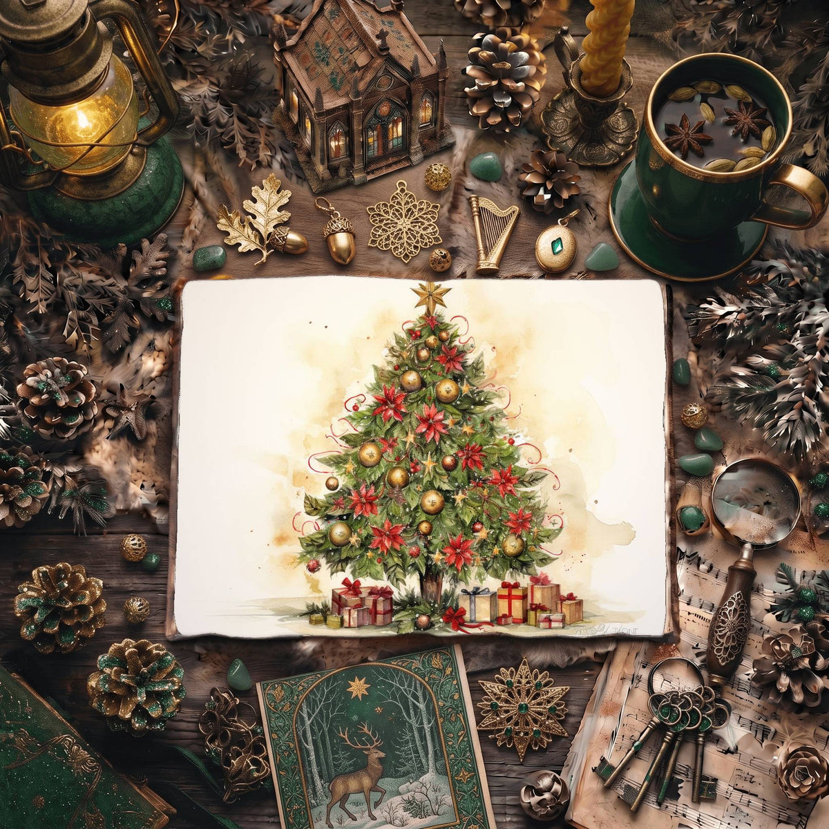 Christmas Trees Digital Papers