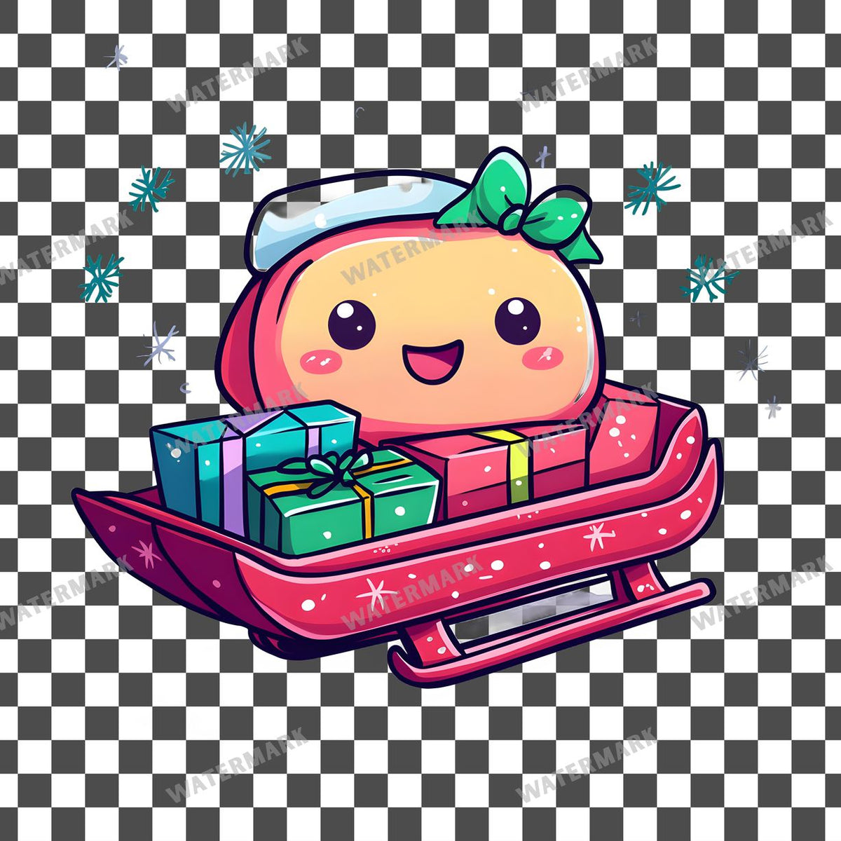Christmas Kawaii Style Clipart Pngs