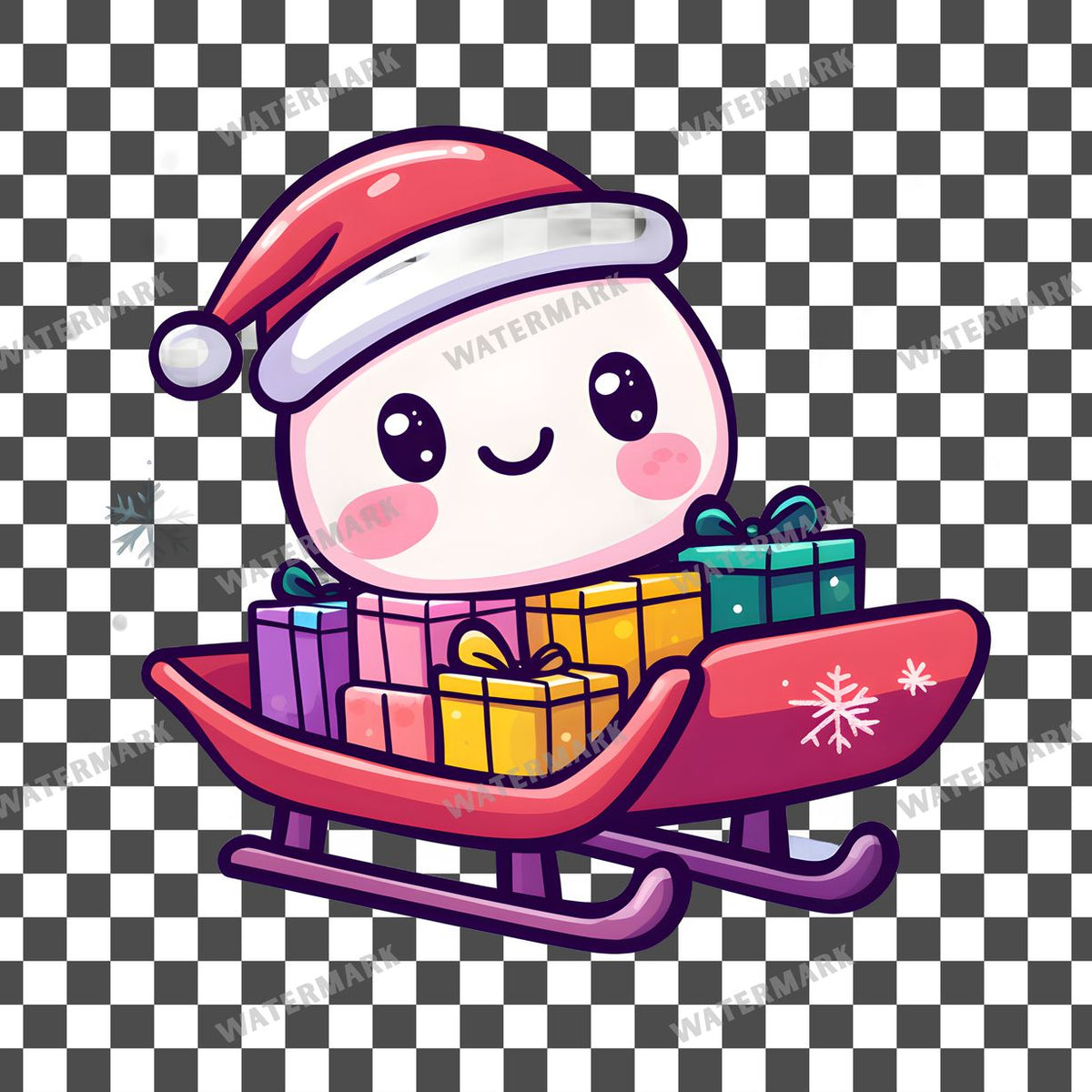 Christmas Kawaii Style Clipart Pngs