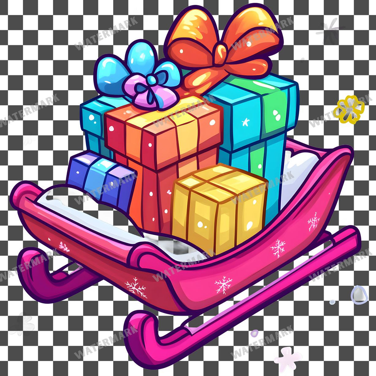 Christmas Kawaii Style Clipart Pngs