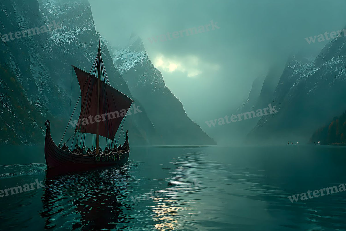 Cinematic Viking Scene Backdrop Images