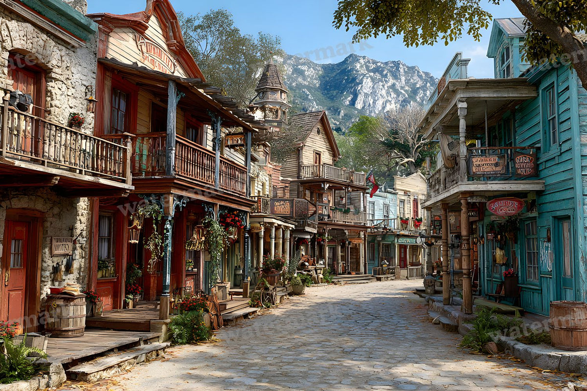 Cinematic Western Scene Backdrop Images
