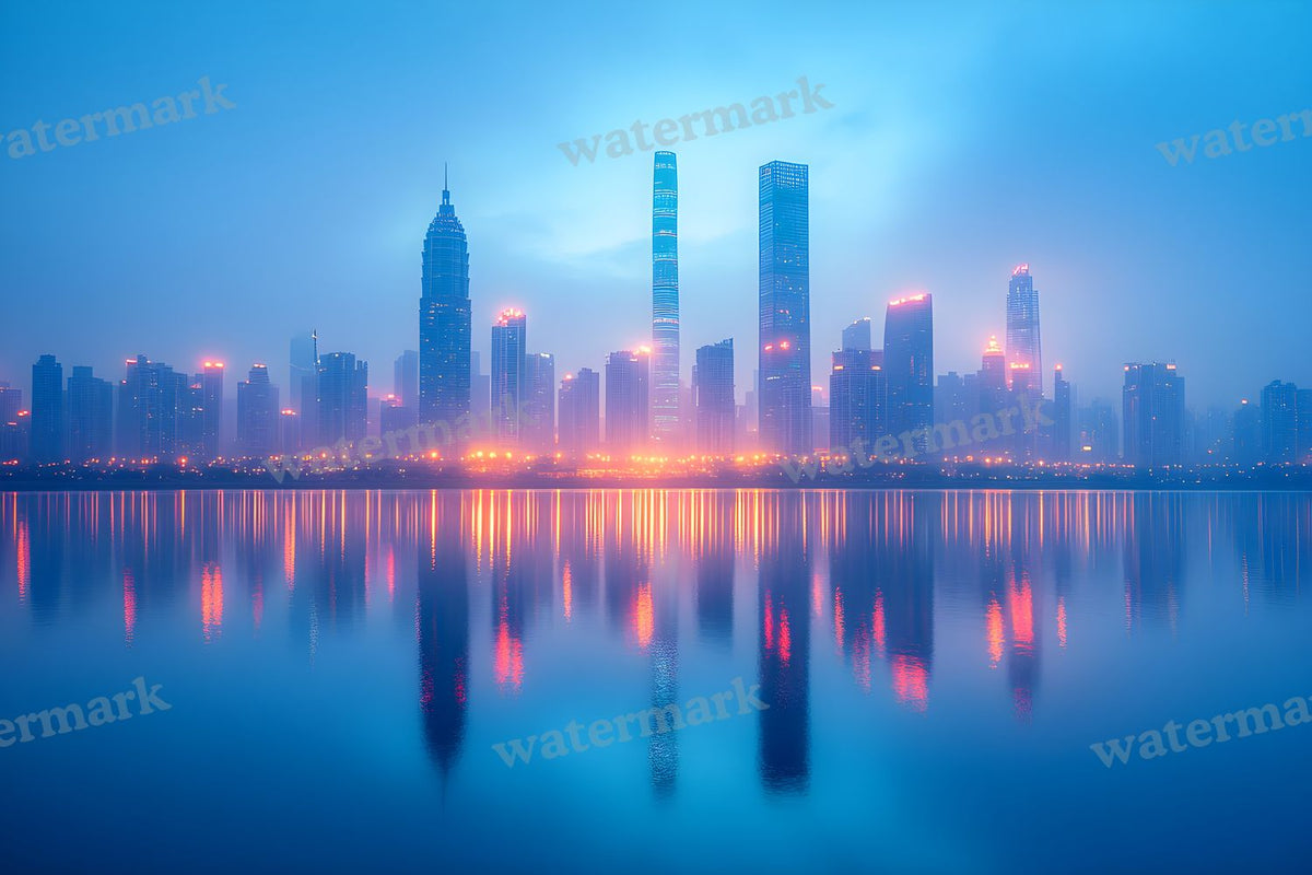 City Lightskyline Night Backdrop Images