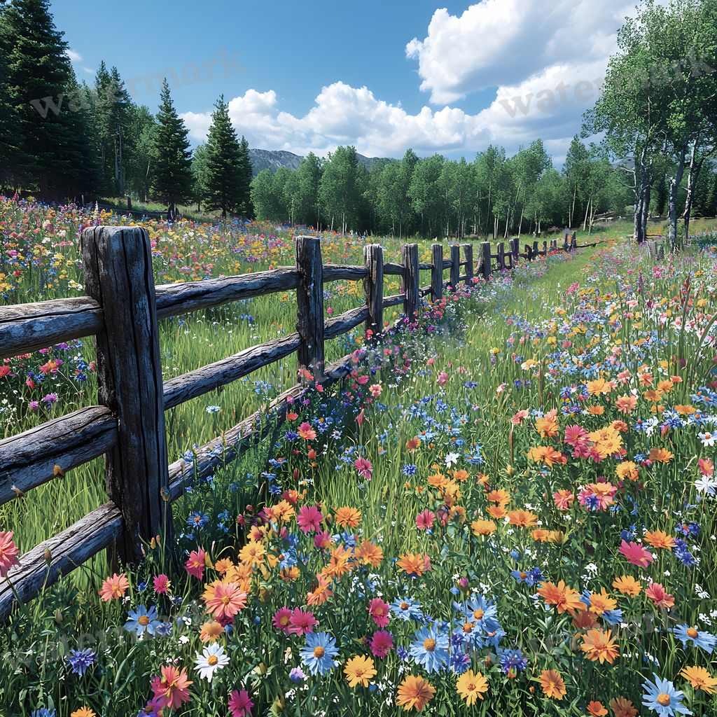 Classic Fence Line Backdrop Images