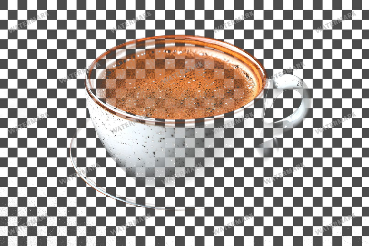 Coffee Cup PNG overlay on a transparent checkered background, preview 6