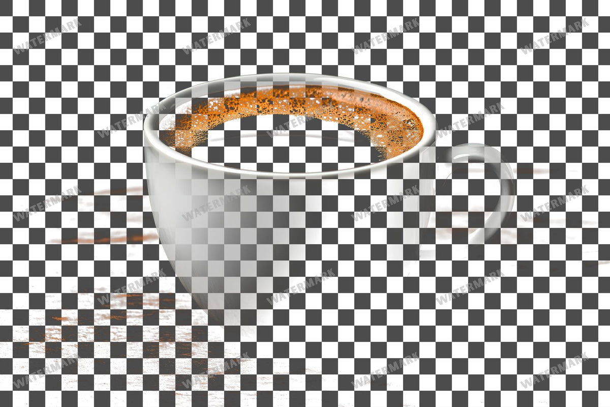 Coffee Cup PNG overlay on a transparent checkered background, preview 6