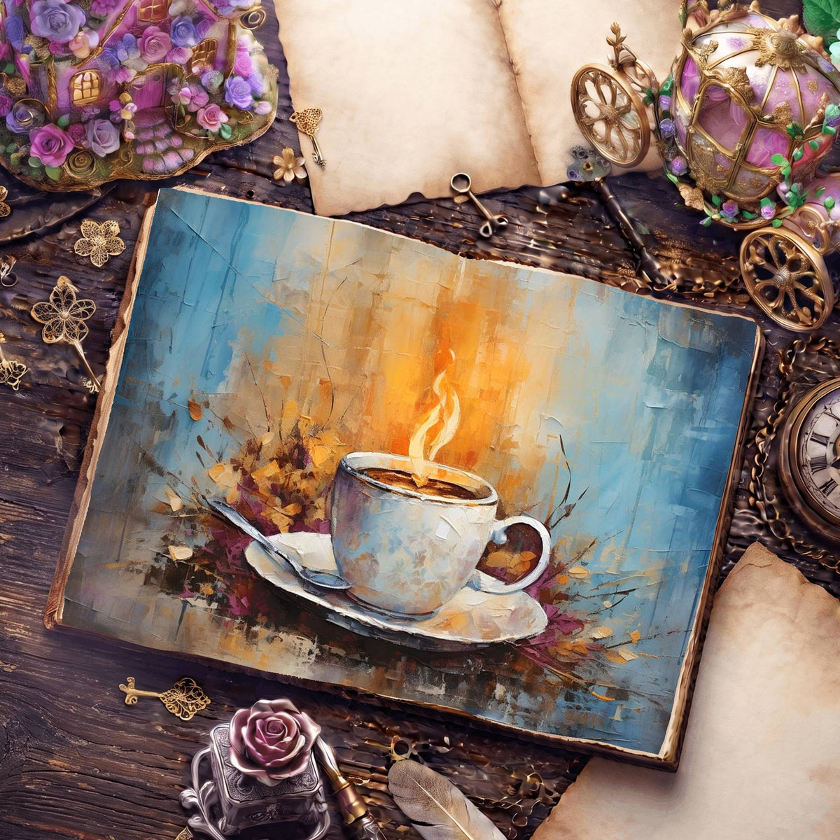 Coffee Cups Digital Papers