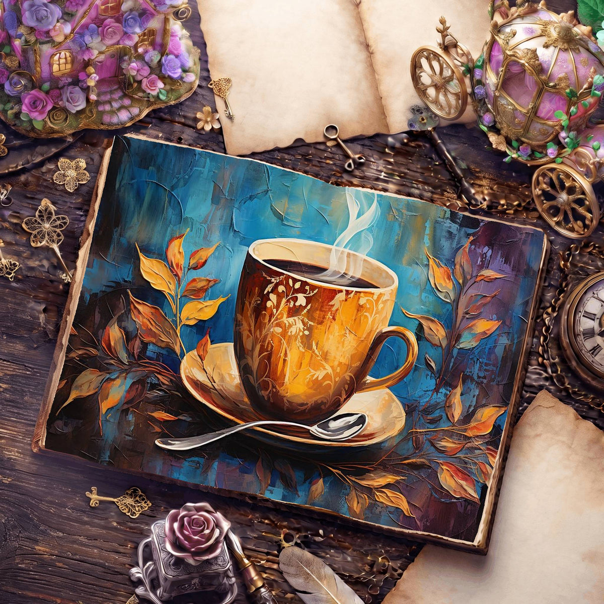 Coffee Cups Digital Papers