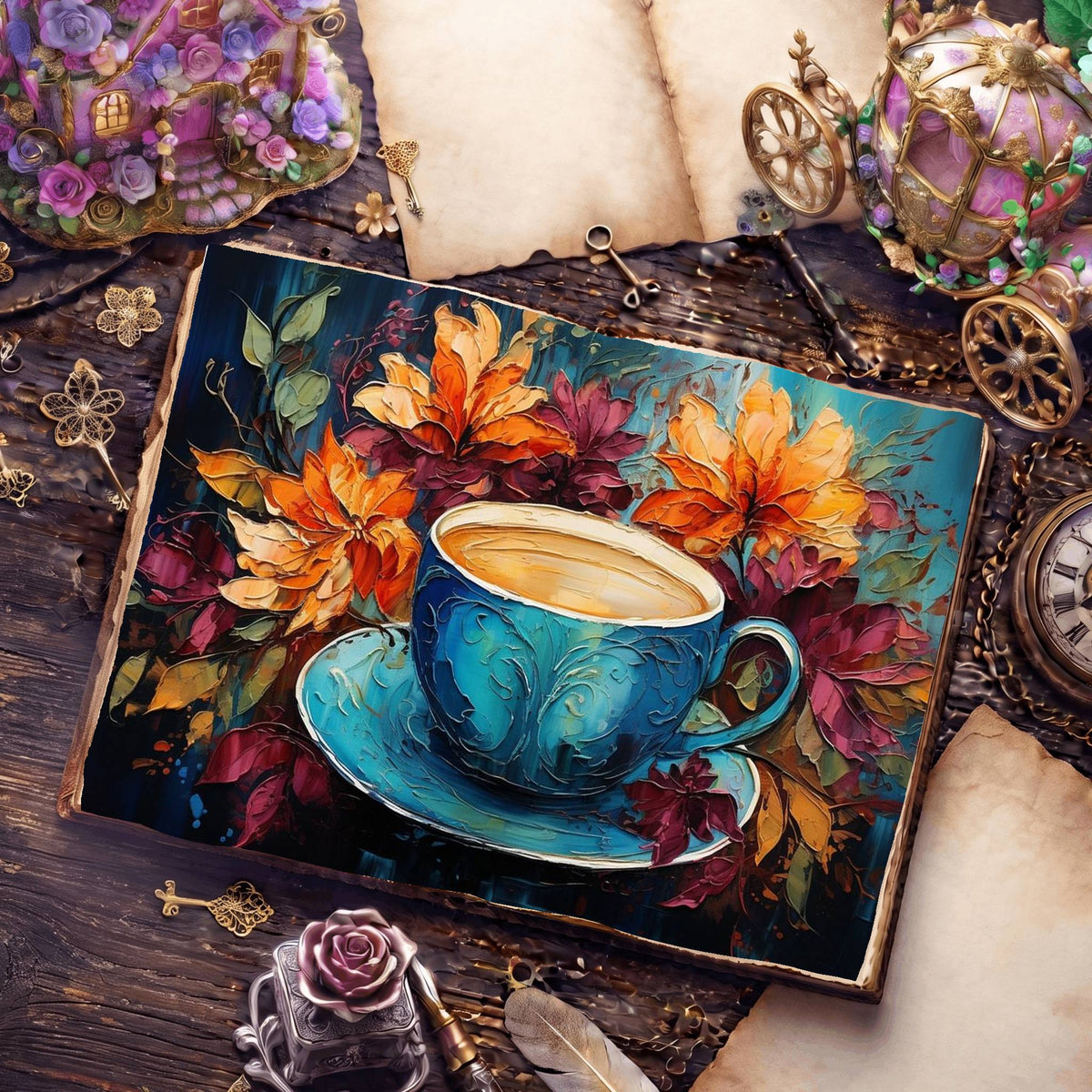 Coffee Cups Digital Papers