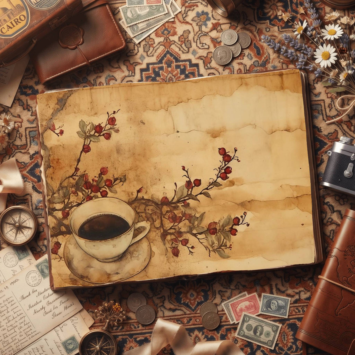 Coffee Cups Digital Papers