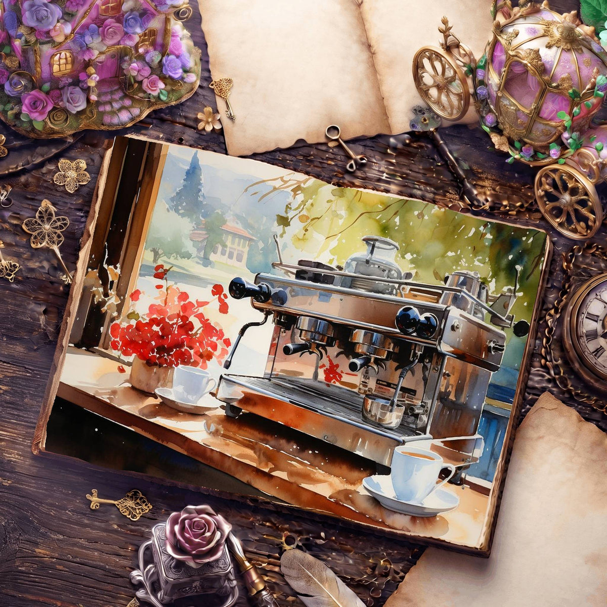 Coffee Shop Digital Papers