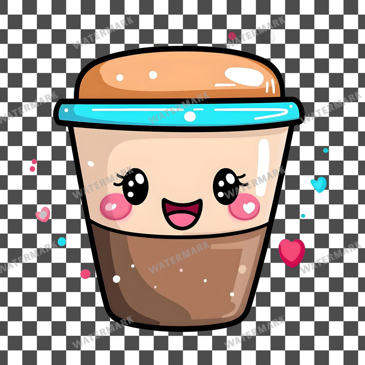 Coffee Kawaii Style Clipart Pngs