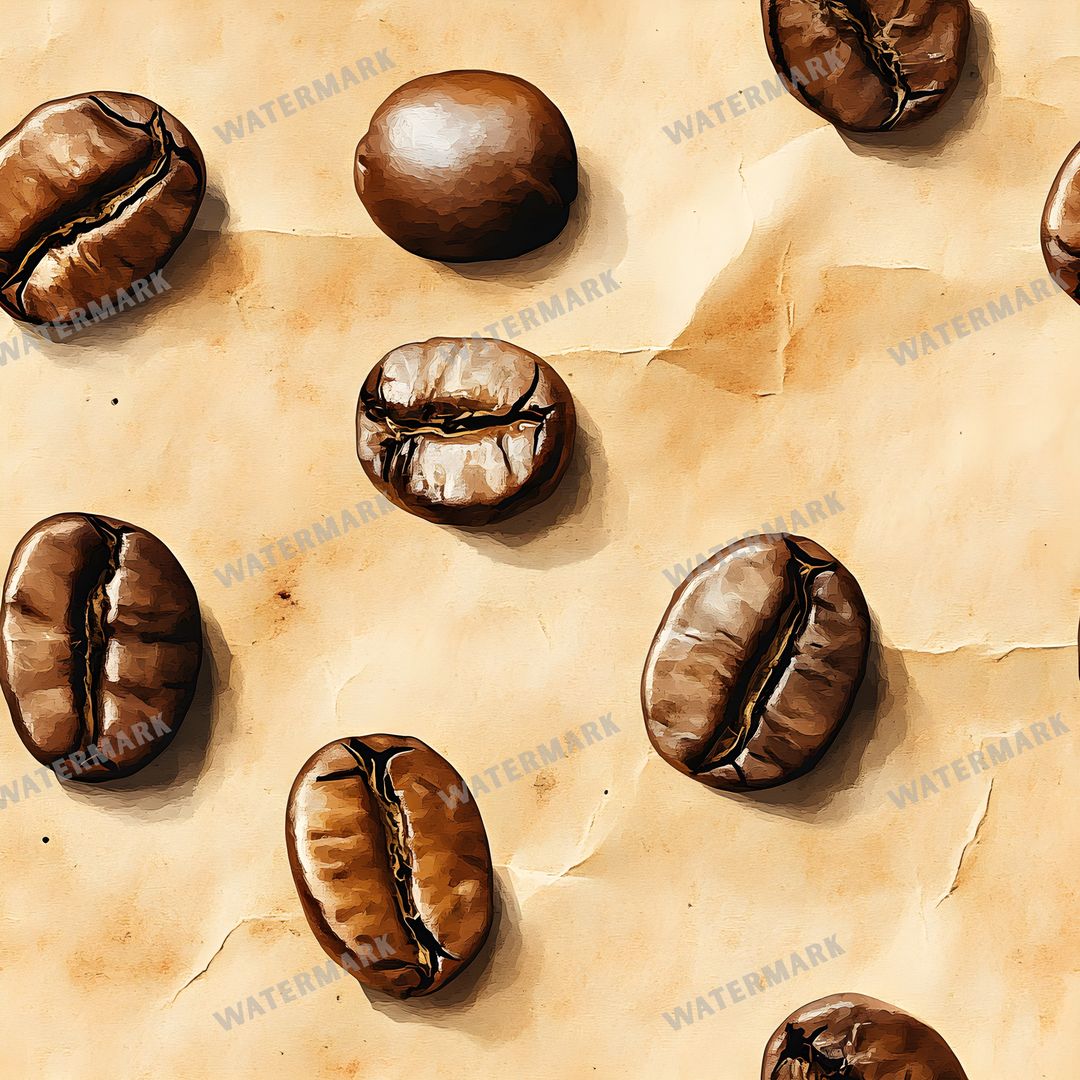 Coffee seamless pattern digital paper, repeating design 6