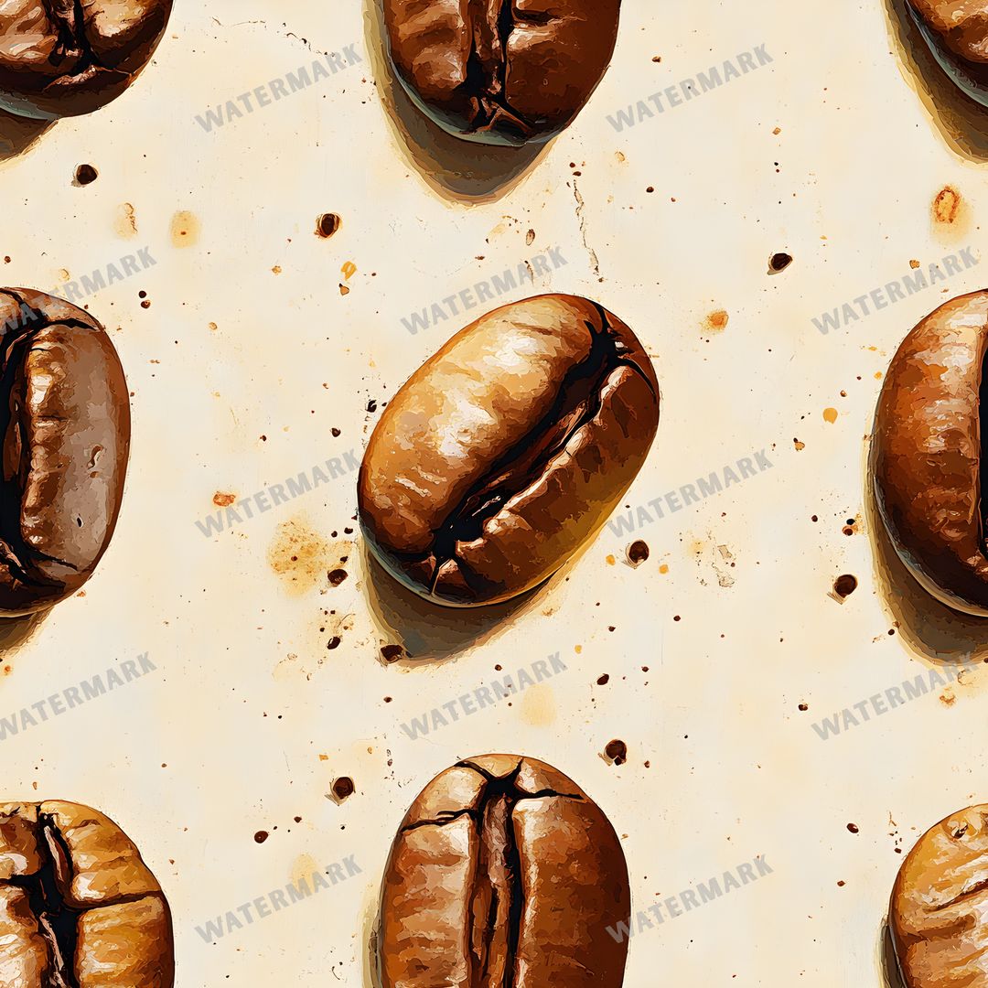 Coffee seamless pattern digital paper, repeating design 6