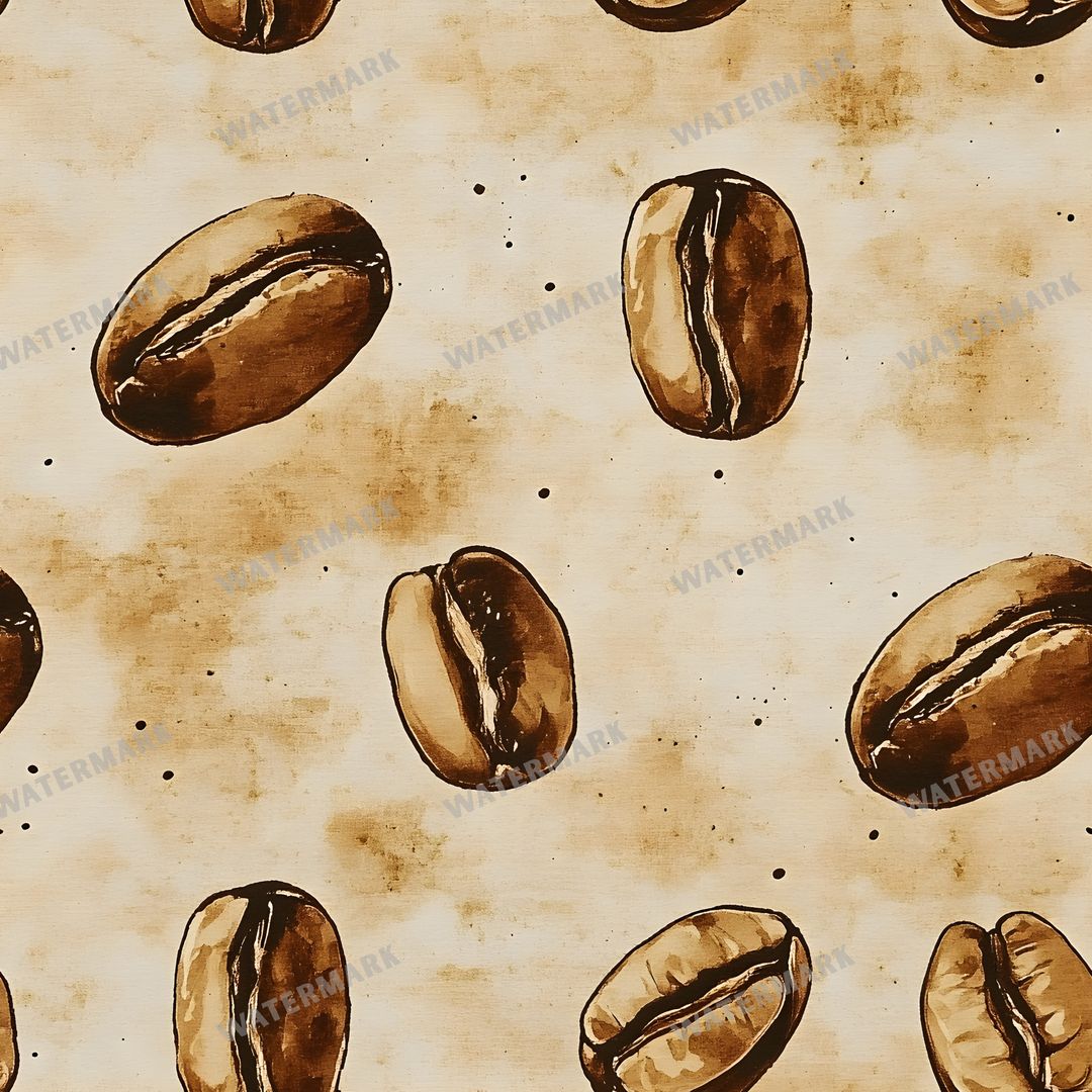 Coffee seamless pattern digital paper, repeating design 6