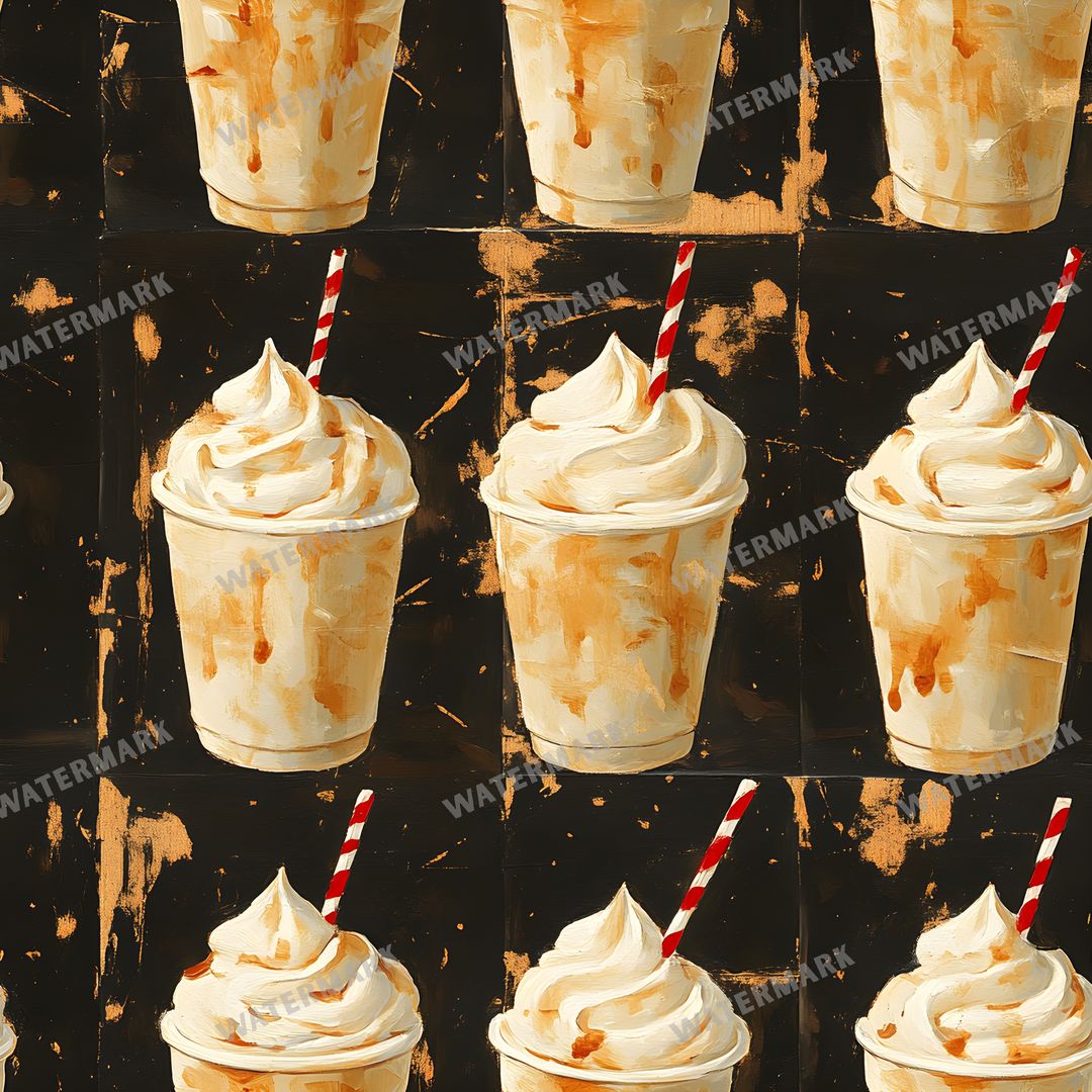 Coffee seamless pattern digital paper, repeating design 6